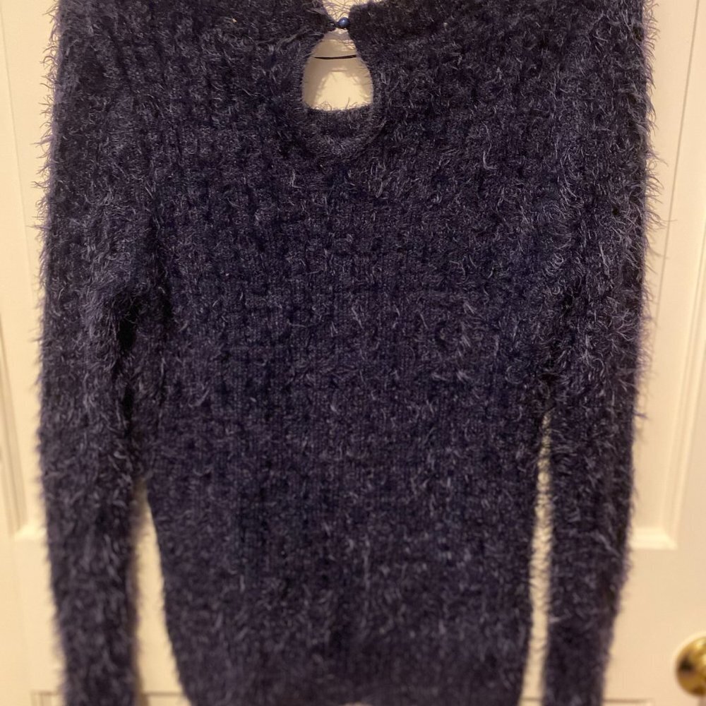 Lauren Conrad Soft Fuzzy Sweater Navy XS - Picture 3 of 3